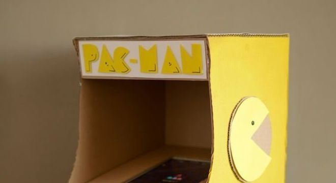 festa anos 80 - cardboard amarelo pac man 