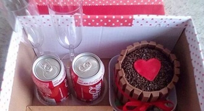 Festa na caixa para o dia dos namorados