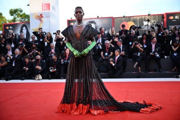 British actress Jodie Turner-Smith arrives for the Opening Ceremony and the screening of the film "White Noise" on August 31, 2022 during the 79th Venice International Film Festival at Lido di Venezia in Venice, Italy.
