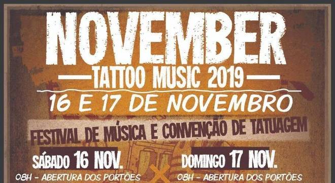 Festival “November Tattoo Music” será realizado em Aracaju 