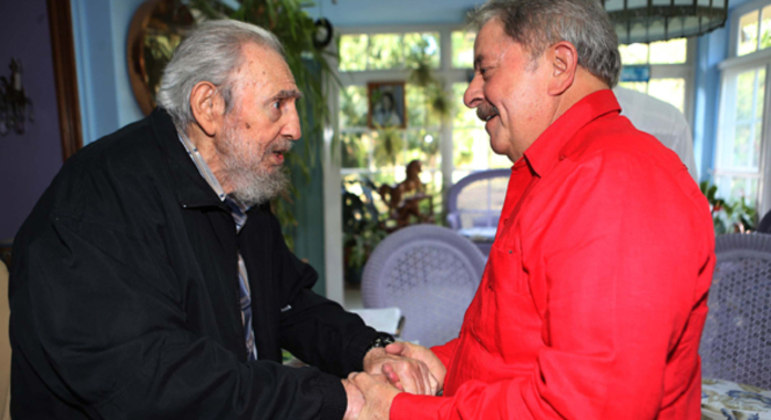 Encontro entre o líder cubano Fidel Castro e o presidente Lula