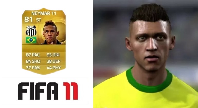 Na versão 11 do game, o jogador já se destacava na seleção e aumentou seu escore para 81. Os desenvolvedores melhoraram a aparência de Neymar, e agora o penteado do brasileiro já se assemelhava mais ao da vida real