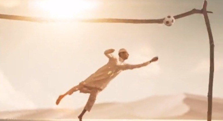 Imagens apresentadas em vídeo da Fifa mostram crianças catari e os estádios da Copa do Mundo
