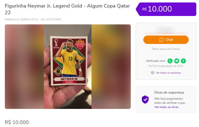 Sem saber o valor, menino acha figurinha de R$ 10 mil de Neymar - Portal da  Marcela Rosa