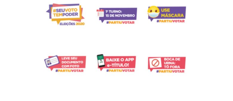 TSE e WhatsApp lançam pacote com 23 figurinhas sobre as eleições municipais de 2020