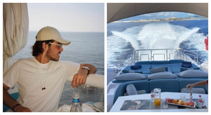 João está curtindo Ibiza e postou fotos e vídeos de passeio em iate de luxo