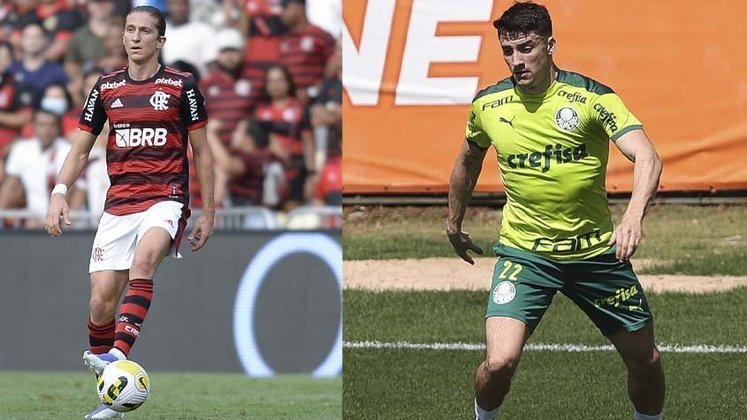 Filipe Luis (Flamengo) x Piquerez (Palmeiras)
