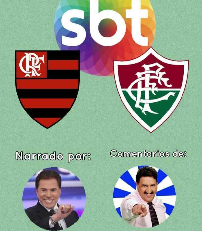 Transmissão da Final do carioca entre Flamengo e Fluminense no SBT vira meme
