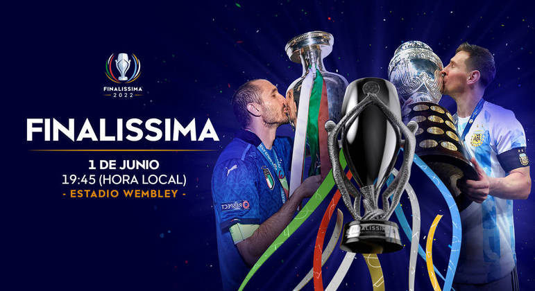 No anúncio da "Finalíssima", Gigi Chiellini e Leo Messi