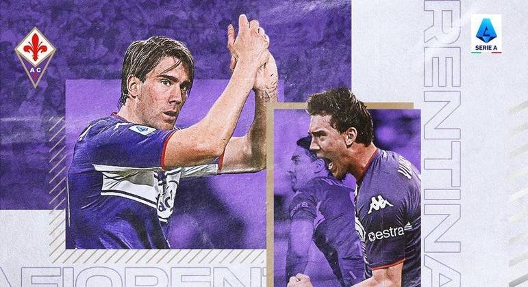 Vlahovic, dois gols contra o Milan, dez na liderança dos artilheiros