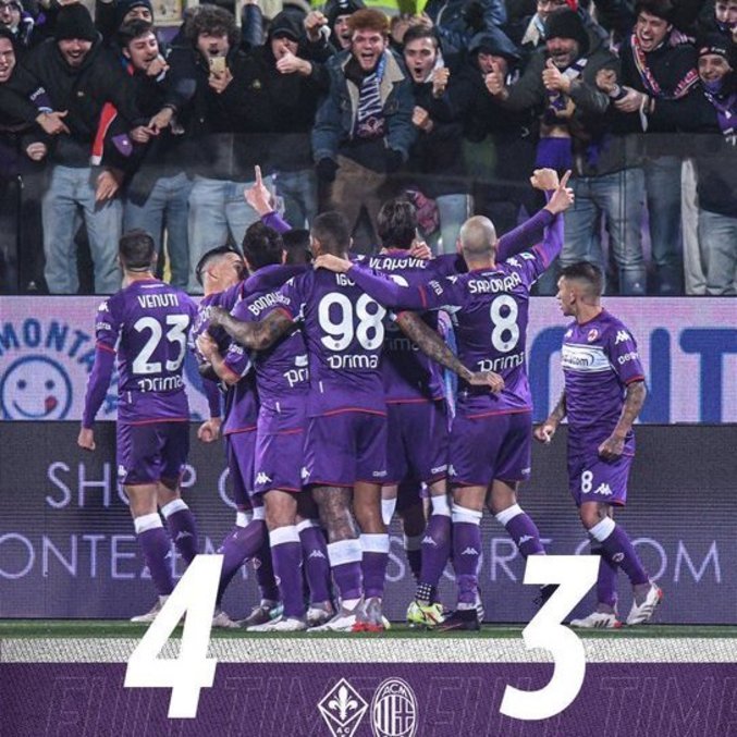 A festa da Fiorentina no seu Artemio Franchi