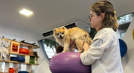 Paçoca Zucatelli em sua fisioterapia
