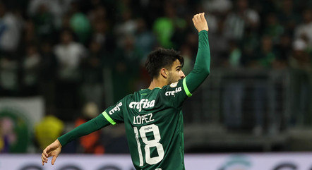 Flaco López em partida pelo Palmeiras