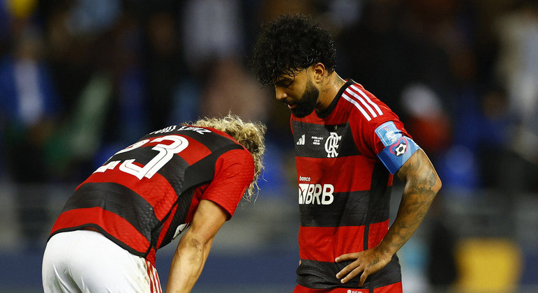 David Luiz e Gabigol lamentam derrota do Flamengo
