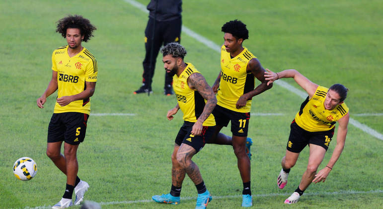Treino do Flamengo no CT Ninho do Urubu
