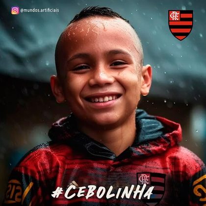 Flamengo: versão criança de Éverton Cebolinha, criada com auxílio de inteligência artificial.