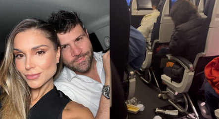 Flávia Vianna e marido passam por turbulência em voo