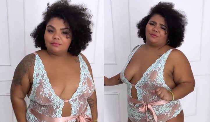 A modelo plus size Flora Cruz, filha de Arlindo Cruz, expôs recentemente uma das críticas que costuma receber por publicar nas redes sociais fotos em que aparece de lingerie. Flora compartilhou um vídeo do tipo reels em que aparece com uma peça branca de renda e citou na gravação uma das críticas feitas por haters: 