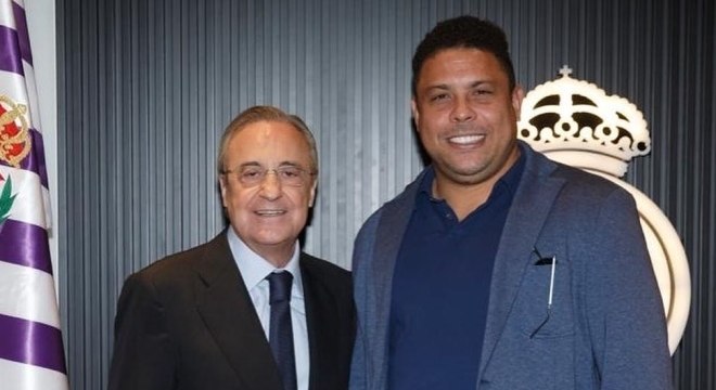 Ronaldo e o presidente do Real Madrid, Florentino Perez