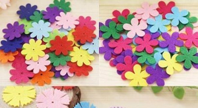 Flores de EVA pequenas coloridas