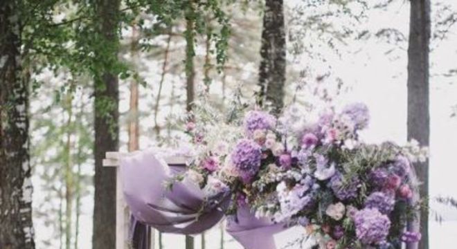 Flores para casamento em tons de lilás