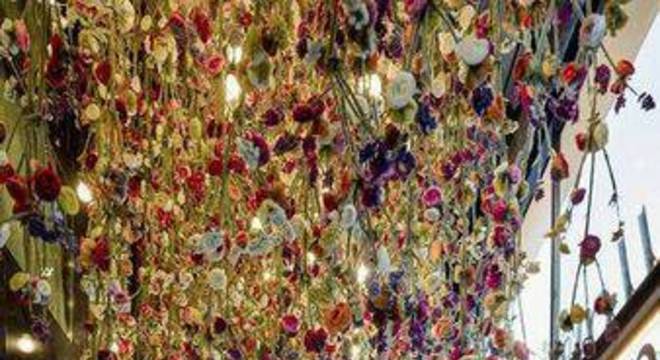 flores secas - teto com flores secas 