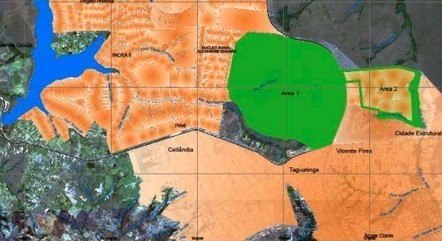 Flona, identificada na Área 1 no mapa