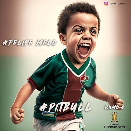Fluminense: versão criança de Felipe Melo, criada com auxílio de inteligência artificial.