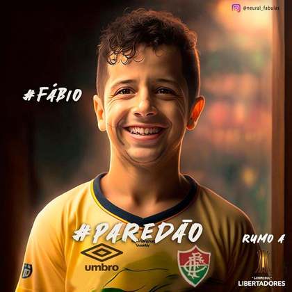 Fluminense: versão criança do goleiro Fábio, criada com auxílio de inteligência artificial.