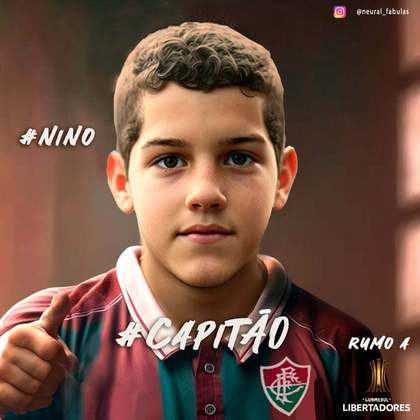 Fluminense: versão criança de Nino, criada com auxílio de inteligência artificial.