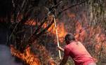 Incêndio atinge o Parque do Juquery, em Franco da Rocha, na Grande São Paulo