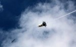 Foguete disparado pelo Hamas na Faixa de Gaza é interceptado pelo sistema de defesa de Israel   