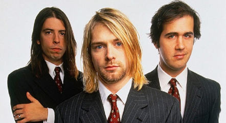 O Nirvana, com Dave Grohl (à esquerda), Kurt Cobain (centro) e Krist Novoselic