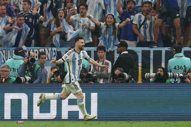 Foi o sétimo gol do Messi no Mundial do Qatar.