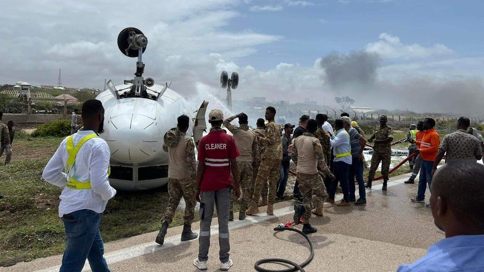 Fokker 50 da Jubba acidentado na Somália