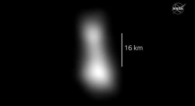 Formato da Ultima Thule, de acordo com os dados enviados pela New Horizons 