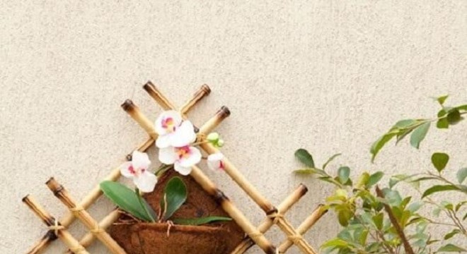 Forme um lindo suporte de plantas com bambu