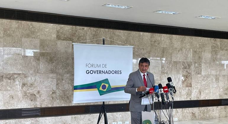 O governador do Piauí, Wellington Dias, no Fórum de Governadores 