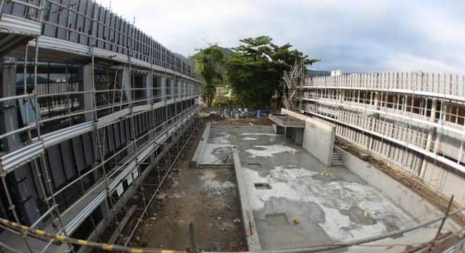 Andamento de obras no CT do Flamengo
(Foto: Gilvan de Souza/Flamengo)