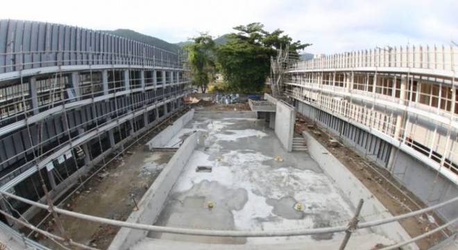 Andamento de obras no CT do Flamengo
(Foto: Gilvan de Souza/Flamengo)