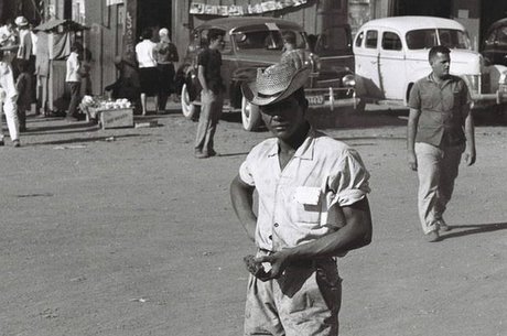 Foto na exposição Trabalho e Presença Negro na Construção de Brasília