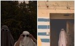 Que gravaram a si mesmos vestidos com um lençol e óculos de sol...LEIA TAMBÉM: Pescador encontra mensagem em garrafa enviada há 21 anos