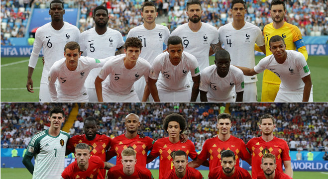 França e Bélgica se enfrentam nesta terça (10), pelas semifinais da Copa