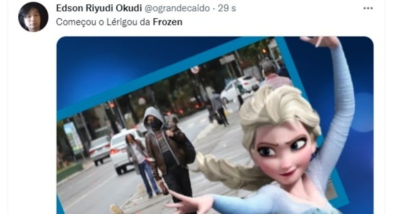 Internautas fizeram piada com a personagem Elsa, de 'Frozen', por causa do frio intenso