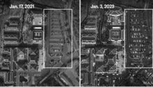 China: imagens de satélite mostram longas filas de carros em funerárias