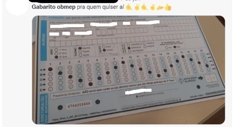 Gabaritos não oficiais da Obmep são divulgados na internet