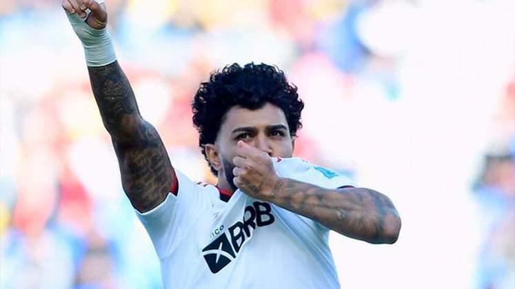 Gabi comemora primeiro gol da partida. Flamengo 1x0 Al Ahly