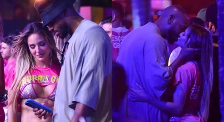 Gabi Martins e Marlon Wayans se beijam na Farofa da Gkay