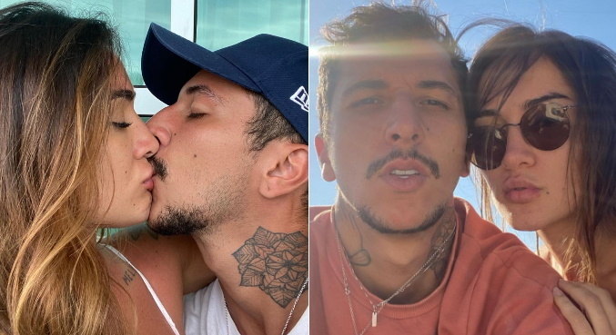 Com beijão, Gabi Melim e Gabriel Geraissat assumiram o namoro na web
