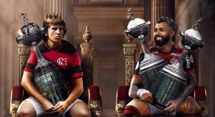 Montagem publicada por Gabigol no aniversário do Flamengo